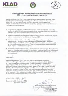 Zásady udělování licence pro prodej a servis sortimentu SČA - Severočeské armaturky, spol s r.o.