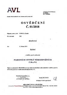 Osvědčení AVL Osvědčení AVL